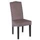 Dining Chairs Velvet Knockerback Chrome Studs Grey Legs Free Uk P&p Set Of 2