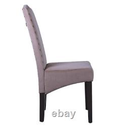 Dining Chairs Velvet Knockerback Chrome Studs Grey Legs Free UK P&P Set Of 2