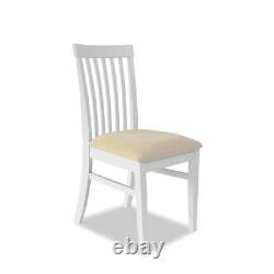 Dining Kitchen Chair Highback Wooden Upholstered Chair Florence White Chair