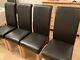 Dining Chairs X 4 Brown Faux Leather With Upholstered Side Hardly Used