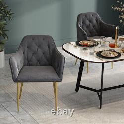Dinner Dining Chair Upholstered Lounge Accent Armchair Makeup Chairs Padded Seat