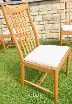 ERCOL PENN LIGHTWOOD DINING CHAIRS Set of 6 type 1138 LT shade