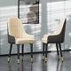 Fativo Pair Dining Chairs Luxury Stitching Kitchen Counter Backrest Lounge Chair