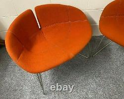 FJORD Armchair by MOROSO Upholstered in Orange Italian Designer Chair A/F