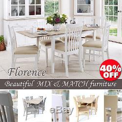 FLORENCE, Stunning rectangle extended kitchen dining table and chairs HI-QUALITY