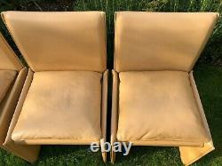 FOUR 4 X 70s Retro Upholstered BREAK Dining Chairs Mario Bellini Cassina eames