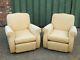 Fabulous Pair Of Victorian Re-upholstered Lounge Armchairs With Traditional Arms