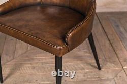 Faux Leather Dining Chair Brown Chair Upholstered Dining Chair