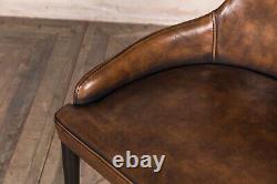 Faux Leather Dining Chair Brown Chair Upholstered Dining Chair