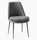 Finley Low Back Upholstered Dining Chair, Black & White, John Lewis