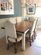 Fired Earth Bastide Dining Table With 6 Upholstered Chairs