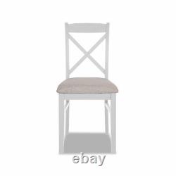 Florence Cross back upholstered chair. Quality White kitchen dining chair