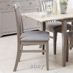 Florence High back upholstered chair, Grey dining chair, wooden kitchen chair