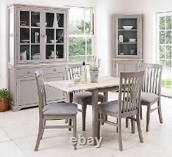 Florence High back upholstered chair, Grey dining chair, wooden kitchen chair