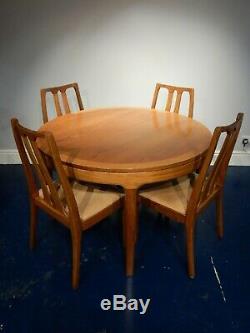Four Nathan upholstered teak dining chairs retro vintage mid century Gplan era