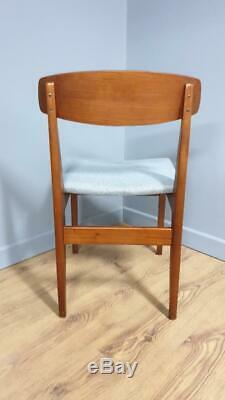 Four Vintage Danish Teak Style Dining Chairs Retro Chairs Upholstered