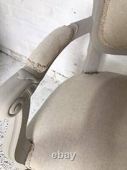 French Louis Style Chair Shabby Chic Painted Antique Armchair Bedroom Dining