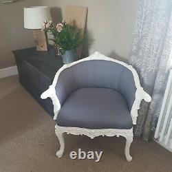 French Louis Style Shabby Chic Chair Bedroom Dining Upholstered Chair