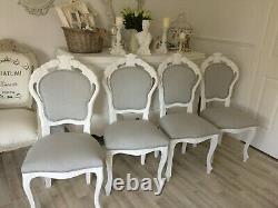 French Louis Syle Shabby Chic Chair Bedroom Dining Upholstered Decorative Chair