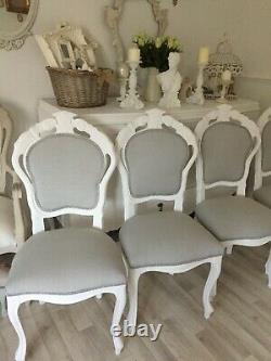French Louis Syle Shabby Chic Chair Bedroom Dining Upholstered Decorative Chair