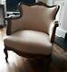 French Louis Tub Chair Light Oak Upholstered Bedroom/ Dining/lounge/study
