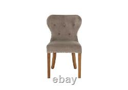 Furniture village 2 x Chennai Upholstered Dining Chairs (RRP £698) Taupe