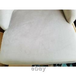 GRADE A2 Pair of Beige Velvet Dining Chairs with Button Back 78047997/1/MDY005
