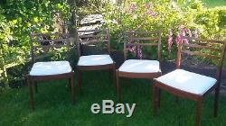 Genuine Retro G Plan dining chairs seats re-upholstered