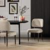 Granada Dining Chair Upholstered Linen Fabric Colour Variation Solid Oak Frame