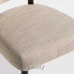 Granada Dining Chair Upholstered Linen Fabric Colour Variation Solid Oak Frame