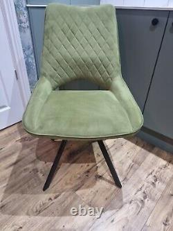 Green Chair Velvet Upholstered Armchair Dining Chairs