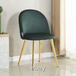 Green Modern Velvet Dining Chairs Upholstered Seat Legs Dining Room Kitchen