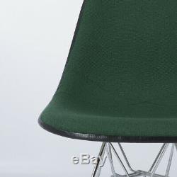 Green Pair (2) Herman Miller Vintage Eames Upholstered DSR Dining Side Chairs