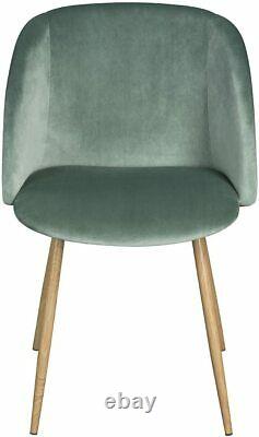 Green Velvet Dining Chair Retro Velvet Dressing Table Chair Upholstered Armchair