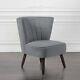 Grey Comfy Upholstered Chair Scroll Back Dining Chairs Linen With Oak Legs