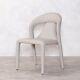 Grey Fully Upholstered Dining Chair Faux Leather Easy Clean