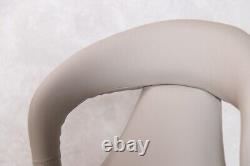 Grey Fully Upholstered Dining Chair Faux Leather Easy Clean