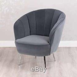Grey Matte Velvet Accent Upholstered Occasional Bedroom Chair (gb576)