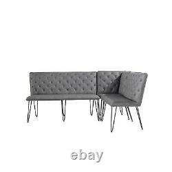 Grey Studded Back Dining Bench Set BUN/FOL101925/77522