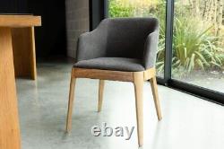 Grey Upholstered Dining Chair Modern Dining Chair Scandi Dining Chair Carver