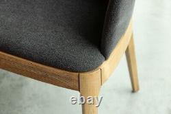 Grey Upholstered Dining Chair Modern Dining Chair Scandi Dining Chair Carver