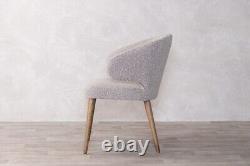 Grey Upholstered Dining Chair Wingback Chair Luxury Dining Chair Modern Chair