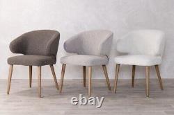 Grey Upholstered Dining Chair Wingback Chair Luxury Dining Chair Modern Chair