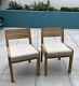 Habitat Radius Solid Oak Dining Chair X 2 Upholstered Seat Collect Only