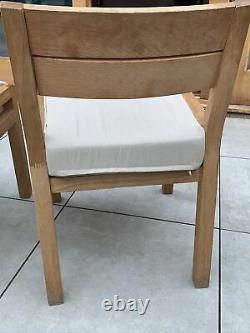 HABITAT Radius Solid Oak Dining Chair X 2 Upholstered seat Collect Only
