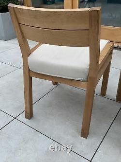 HABITAT Radius Solid Oak Dining Chair X 2 Upholstered seat Collect Only