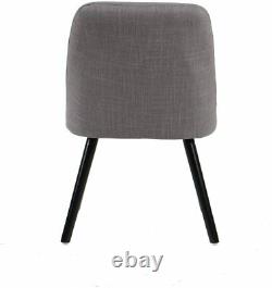 HARLOW Set of 2 Upholstered Dining Chair (Grey)-CH068DG