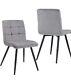 Hnnhome Set Of 2 X Cubana Velvet Upholstered Kitchen Dining Chair With Strong