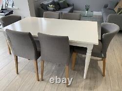 Habitat/Dining chair set of 6/Used/Grey Fabric/Project for Upholstering