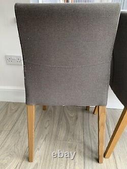 Habitat/Dining chair set of 6/Used/Grey Fabric/Project for Upholstering